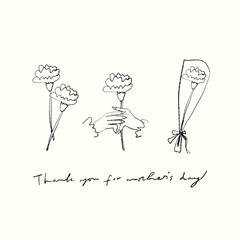 22022306 母の日 イラスト