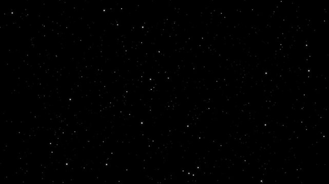 Timelapse of stars in the night sky moving around the North star in a circle