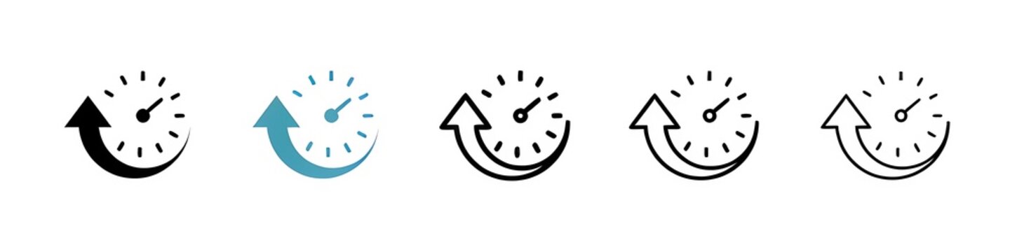 Uptime and downtime icon pack in Flat and Outline Style Isolated on White Background. line style EPS 10