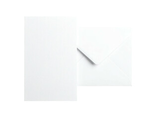 White card and envelope on a black background, flat lay