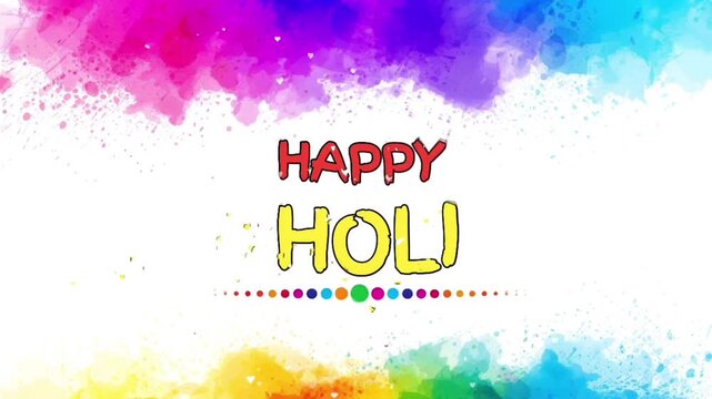 happy holi festival of colors with color background design vector, holi banner design with texts. 