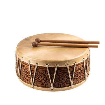 Traditional Middle Eastern Drum with Mallets for Eid Celebrations