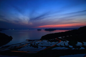 棚田のある景色