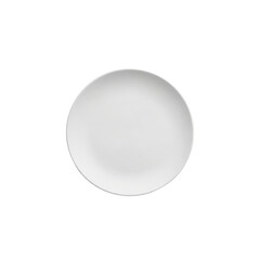 White ceramic plate isolated On Transparent Background