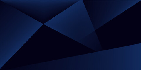 Obraz premium Black dark navy blue silver abstract pattern background. Geometric shape. Line triangle angle fold polygon diamond 3D. Color gradient ombre. Rough grain noise. Light shadow.