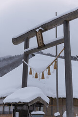 福島県南会津大内宿の冬景色