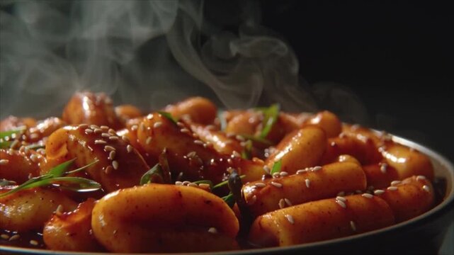 Korean Tteokbokki Fast Food Style Spicy Rice Cakes