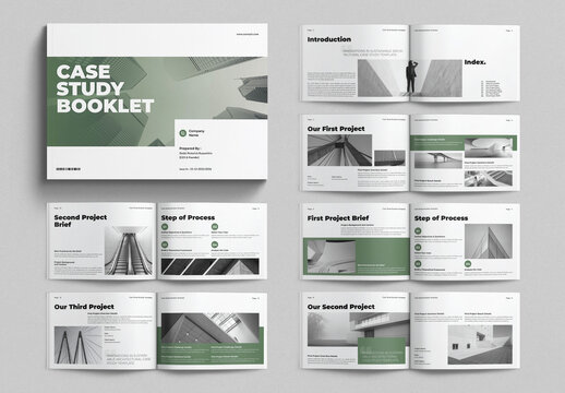 Case Study Booklet Template Landscape