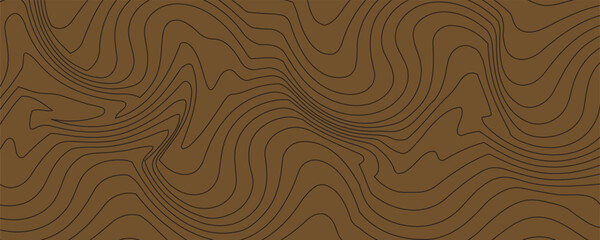 Topographic map like abstract backdrop. Fractal lines, organic pattern print, Seamless earth line, Wavy lines shaped like the contours of the land, geographic grid map, mountain, area. © Zain Farhany