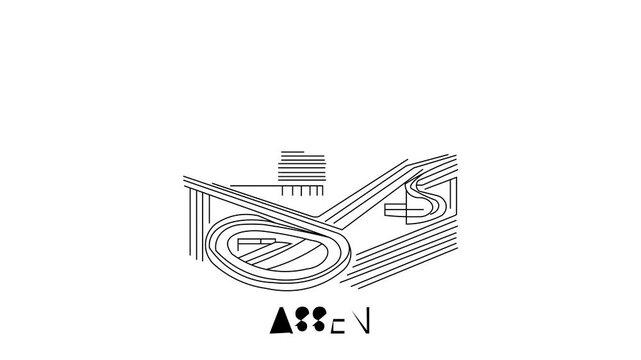 Animation Of Assen City Line Draw Simple Minimalist