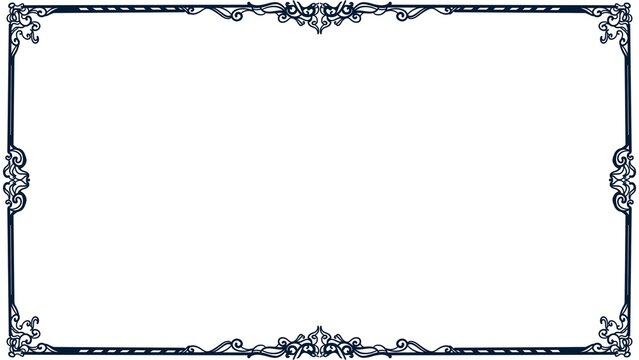 Ornate Rectangle Border Frame Border.