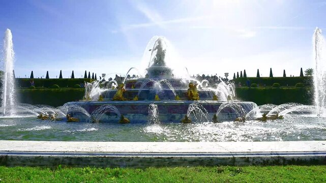 Latona Latona s Pool and Parterre fountain in Versailles, France