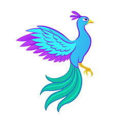 Fototapeta premium Vector illustration of a peaceful white dove bird with elegant wings flying through nature as a cartoon symbol of love freedom and spirit