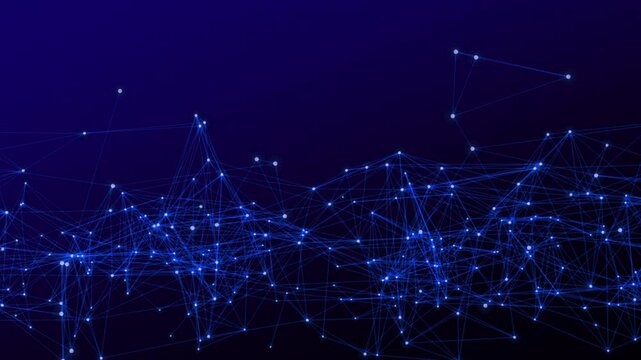 Plexus network connectivity motion forms blue corporate Hi-Tech background