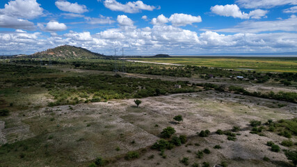 Endless Horizon of African Wilderness Landscape from a Drone Perspective
