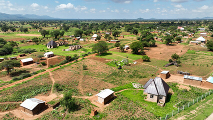Aerial View of Dodoma the Capital City of Tanzania in East Africa