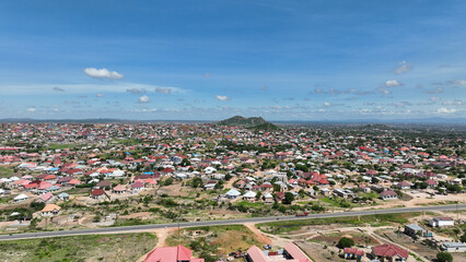 Aerial View of Dodoma the Capital City of Tanzania in East Africa
