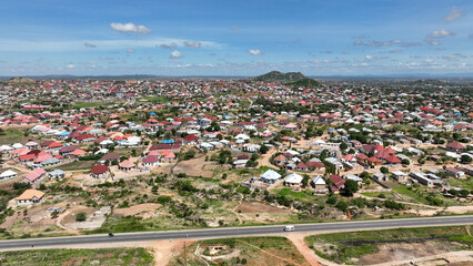 Aerial View of Dodoma the Capital City of Tanzania in East Africa