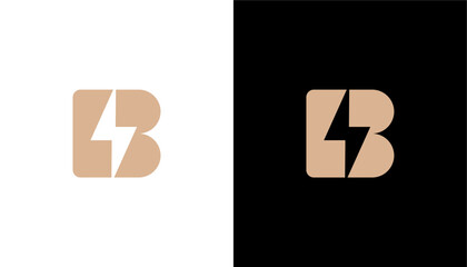 B logo energy vector. initial letter volt template vector illustration © artbain