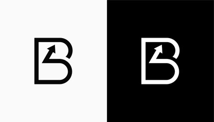 Letter B Growth Arrow Financial Logo vector template © artbain