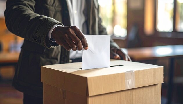 Voter Participating in Democratic Election