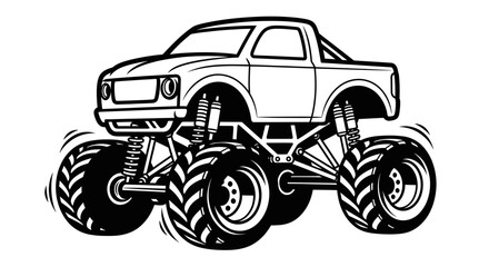Monster Truck Cartoon Illustration © hakim