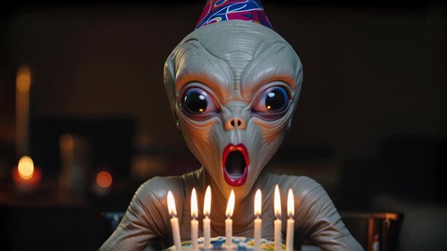 Alien Celebrates Earth's Birthday