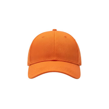Orange baseball cap isolated On Transparent Background