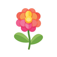 Stylized Flat Flower Illustration