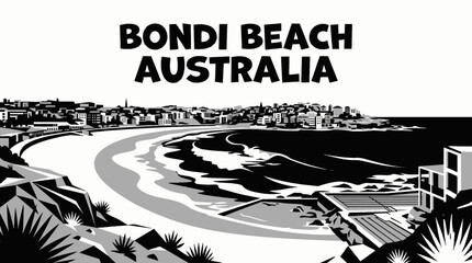 Bondi Beach Australia Sea Beach Coastal Landscape Scenic Nature Travel Tourism Destination Geography Seascape Shoreline Ocean Water Horizon Outdoor Vacation Paradise Natural Attraction Sydney