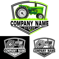 vintage green tractor farm for company © ABDUL