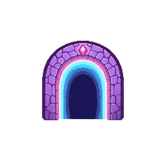 幻想的な虹色のアーチ道が輝く画像