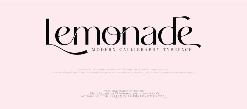 Elegant luxury alphabet font logo. Typography modern classic lettering serif italic fonts decorative wedding vintage retro logos. vector illustration

