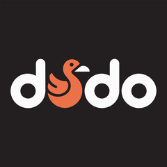 Creative dodo bird logo with modern typography. Unique brand identity ideal for startup, creative agency, education, children brand, and playful business logos. © Topa Studio