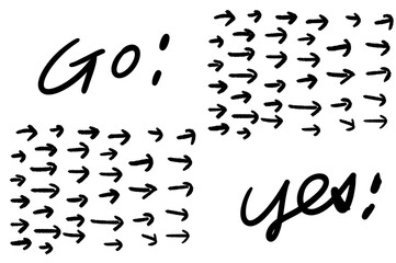 勢いよく行く！　矢印セット