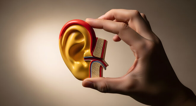Hearing aid in a human ear
