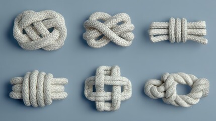 3D nautical knot tutorial set trustworthy and formal for instructional media
