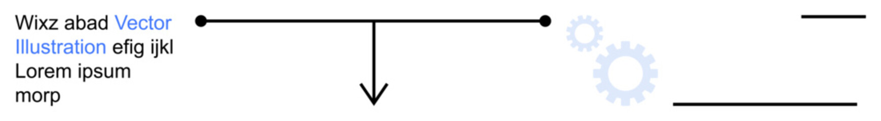 Obraz premium Workflow engineering, automation processes, business planning, system optimization, operational design, process management. Black arrow and gear icons on a simple flow diagram. Workflow engineering