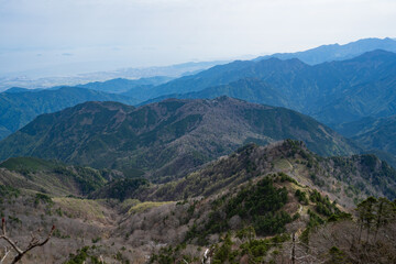 Obraz premium Climbing Mt. Ishizuchi, Ehime, Japan