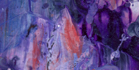 Bold Brush Strokes Creating Colorful Fluid Art Backdrop