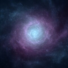 Obraz premium Vibrant purple and blue cosmic galaxy glowing brightly in deep space with stars