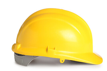 Fototapeta premium Yellow hardhat isolated on white background