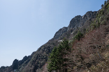 Obraz premium Climbing Mt. Ishizuchi, Ehime, Japan