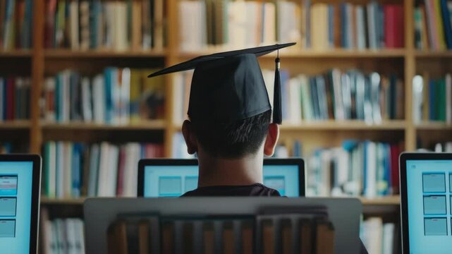 Educational and career advancement concept.
