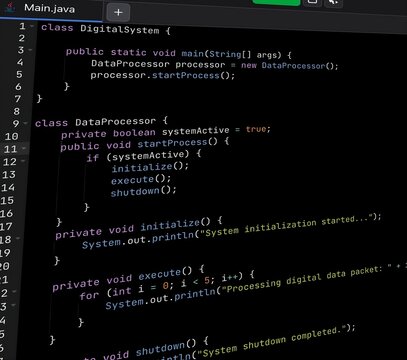 Digital Java source code for software development ,
Concept of digital technology, software development, coding, backend programming