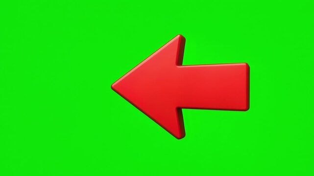red arrow pointing loopable green screen video
