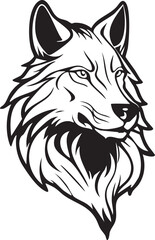 Obraz premium Loup Viril Tête - Silhouette 