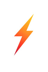 yellow lightning bolt vector icon