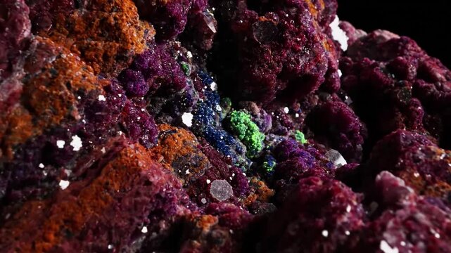 Textured Geological Formations Studio shot, focused spotlight