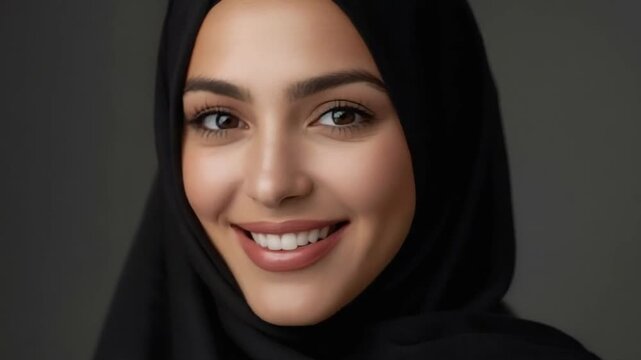 Muslim Woman Portrait Representing Ramadan Faith and Peace
